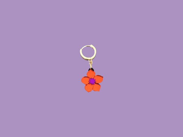 Orange Flower Charm